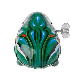 Oilmal Metal Wind-up Jumping Frog Clockwork Tin Toys Children Funny Game Vintage Doll