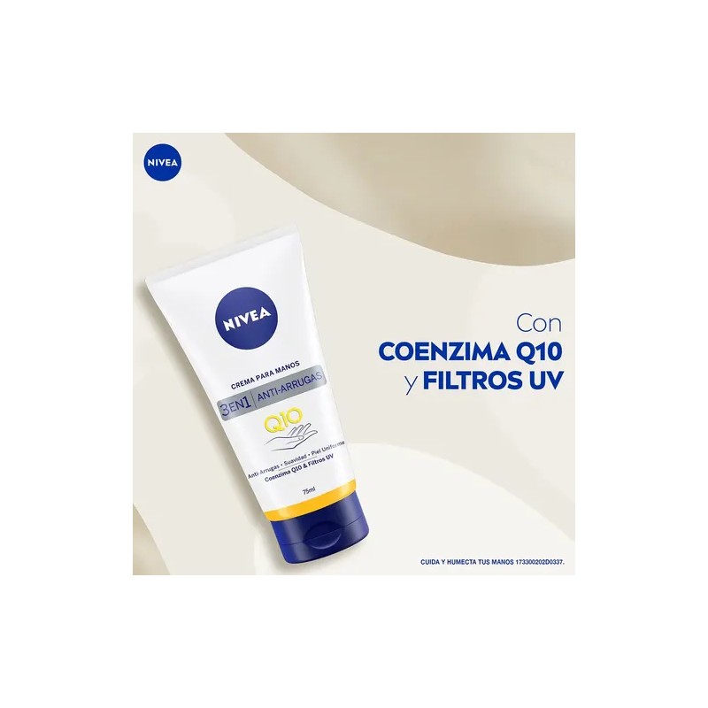 Nivea Q10 Crema de Manos Humectante Antiarrugas, 75ml