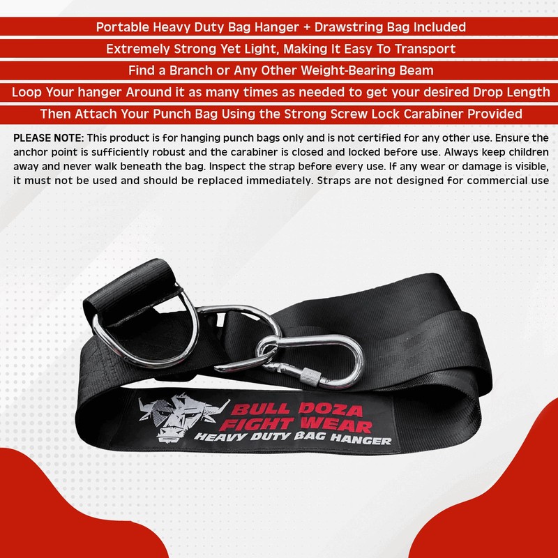 BULL DOZA FIGHT WEAR Boxing Punch Bag Strap/Sling – Heavy