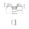 QWORK Stainless Steel Double Line Clamp, 12 Pack 5/8" Fuel