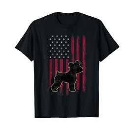 Miniature Schnauzer Dog Lovers American Flag 4th Of July T-Shirt for Women Kids Men