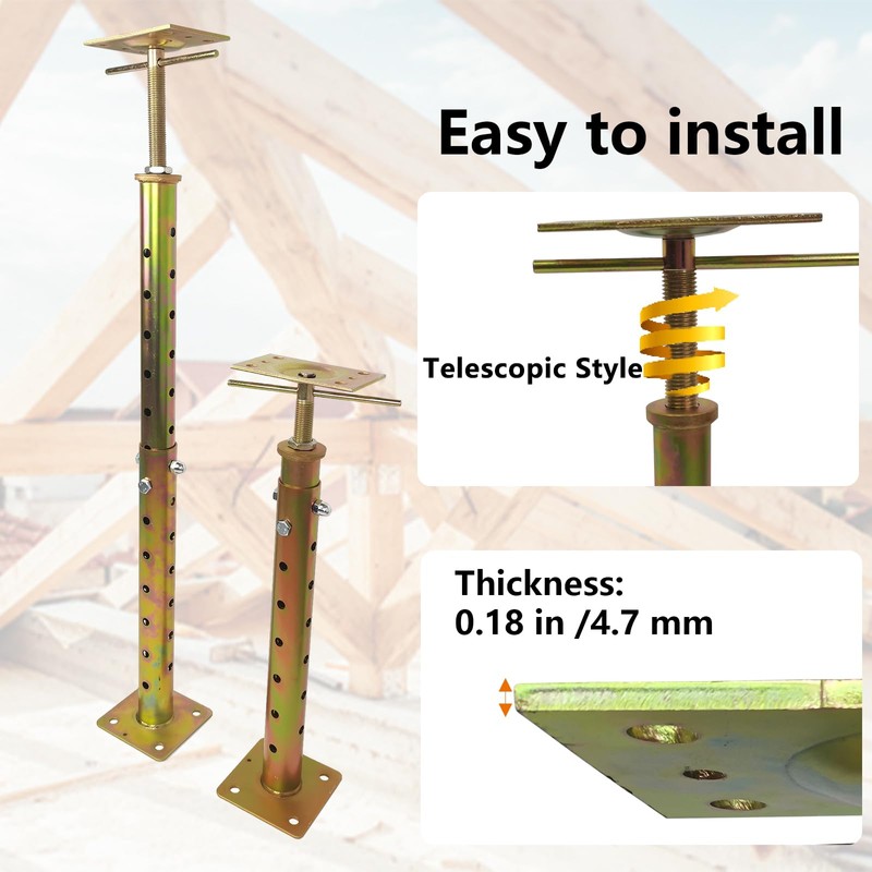 ZANURA 19.7"-35.8" Adjustable House Floor Wall Jack Post Pole Rod