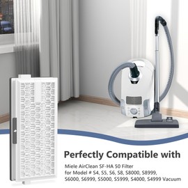 4 Packs HEPA Replacement Filters Compatible with Miele AirClean SF-HA 50 Filter for Vacuum Model S4, S5, S6, S8, S8000, S8999, S6000, S6999, S5000, S5999, S4000, S4999, Complete C2 & C3