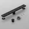 Neodrain 28 in Matte Black Linear Shower Drain, Rectangular Shower