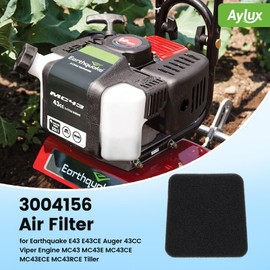 Aylux 2PCS 3004156 Air Filter for Earthquake E43 E43CE Auger 43CC Viper Engine MC43 MC43E MC43CE MC43ECE MC43RCE Tiller WE43 WE43E Edger