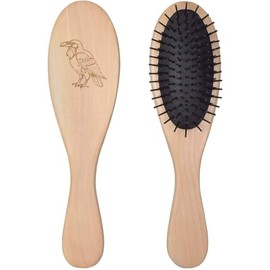 'Cartoon Raven' Wooden Hairbrush (HA00050214)