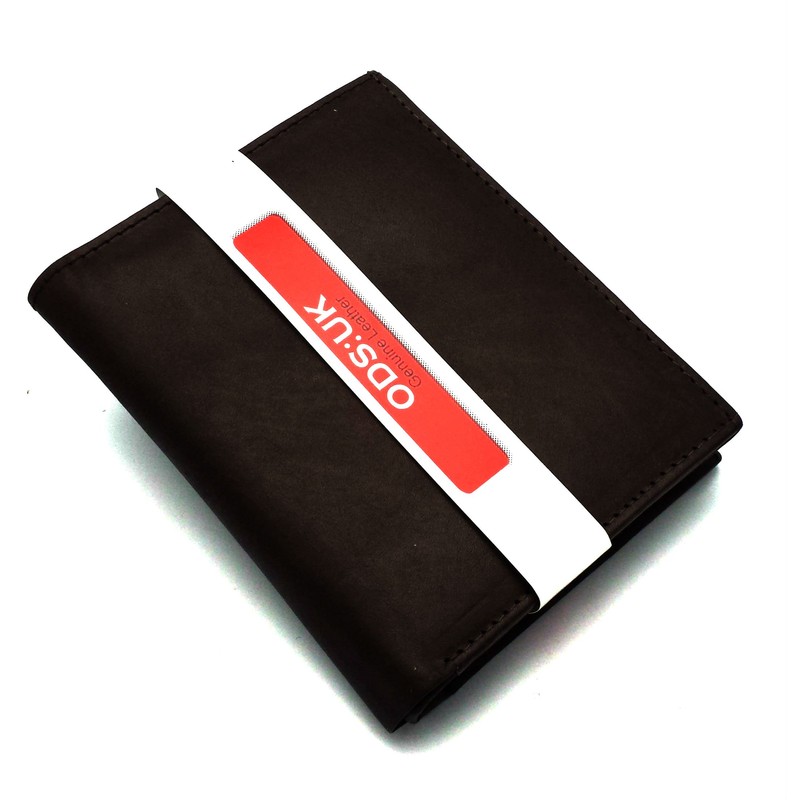 ODS:UK Mens RFID Blocking Soft Leather Trifold Purse Credit Card