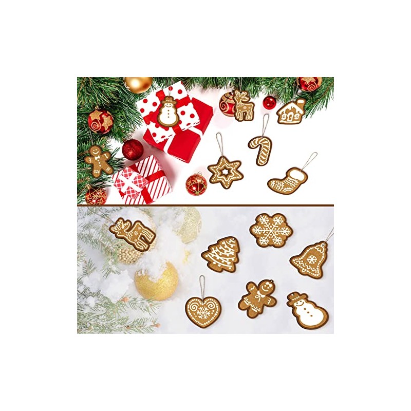 24 piezas de adornos rústicos para árbol de Navidad de