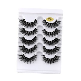 Baluue 5 Pairs Natural Look False Eyelashes Lash Women's Makeup Lashes Kiss Lashes
