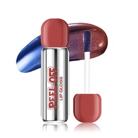 Peel Off Lip Stain, Matte Nude Liquid Lip Stain Peel Off Lip Liner Tattoo Non Stick Lip Gloss, Long Lasting Waterproof Red Lip Tint Lipstick Intense Lip Color Highly Pigmented for Women Lip Makeup-04