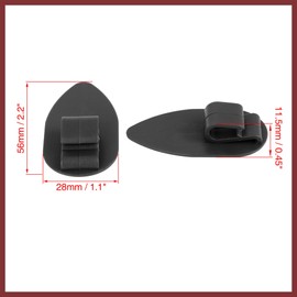 HEROFFIX Universal Car Floor Mat Clips Fixing Grips Anti Slip Buckle Black 28x56mm 20 pcs Replace Parts