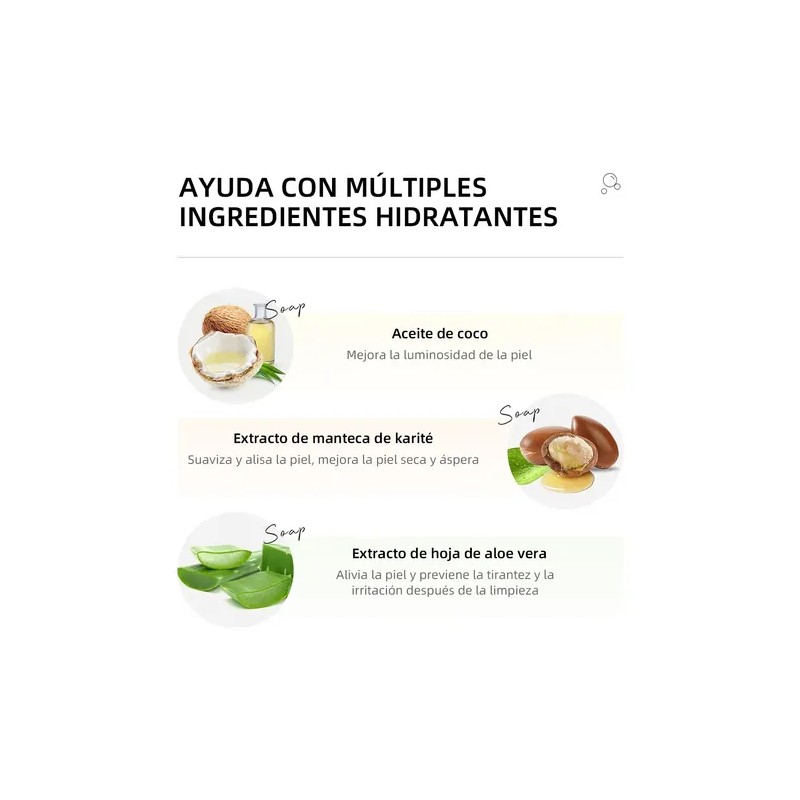 Gm Jabón Artesanal Leche Hidratante Y Limpia 1pc