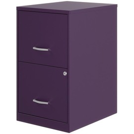 Hirsh Industries Space Solutions 18" D 2 Drawer Metal File Cabinet - Midnight Purple