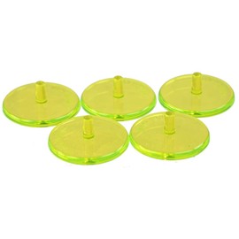 CENPEK 100Pcs Sport Golf Ball Marker Value Multicolor Plastic Transparent 24mm Flat Round Assorted Color Position Mark Set