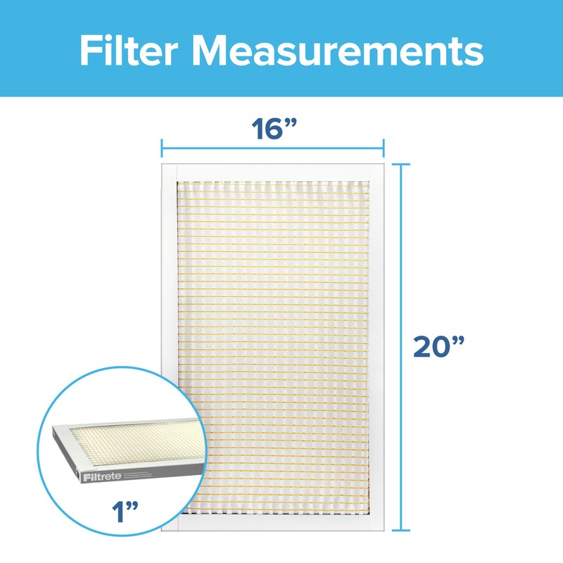 Filtrete 16x20x1 AC Furnace Air Filter, MERV 5, MPR 300,