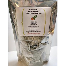 Moringa Malunggay & Peach Lemon Tea Bags - Made Fresh On Demand! (20)