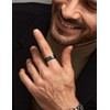 Jstyle Tungsten Ring for Men 8MM Black Wedding Band Fit