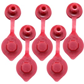 Moicstiy 5 Pcs Gas Can Vent Cap, Universal Fuel Can Vents Caps Replacement, Spout Caps Plug (Red)