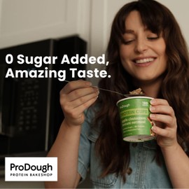 ProDough High Protein Instant Oatmeal Cup, 18g of Protein per Serving, No Added Sugars, Low Carb, Healthy Breakfast Cup, Incredible Taste (12pk, Cinnamon & Spice)