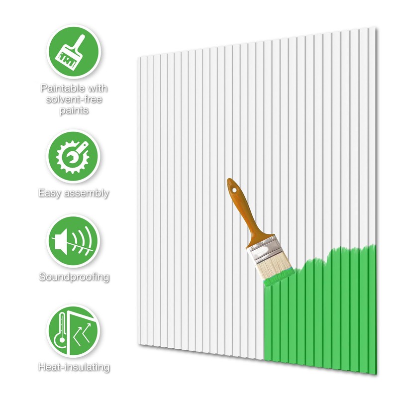 HEXIMO Slat Wall (0.46 m²) Made of XPS - Slats
