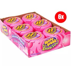HUBBA BUBBA Original Bubble Gum Bulk Pack, 2 oz Tape (Pack of 6)