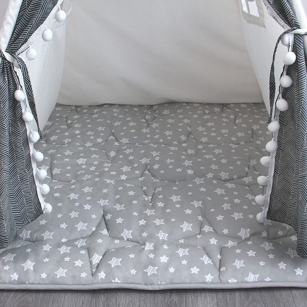 Teepee Play Tent Mat, Square Padded Mat for Playtent, Anti