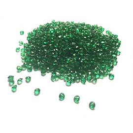 Jane Shop Acrylic Diamonds, 4.5mm Acrylic Color Faux Round Crystals Treasure Gems Tabletop Confetti Crystals for Table Confetti, Table Scatters, Vase Fillers, Party Decoration (2000pcs Emerald Green)