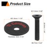 sourcing map 1-1/4 OD Bicycle Headset Stem Top Cap Carbon