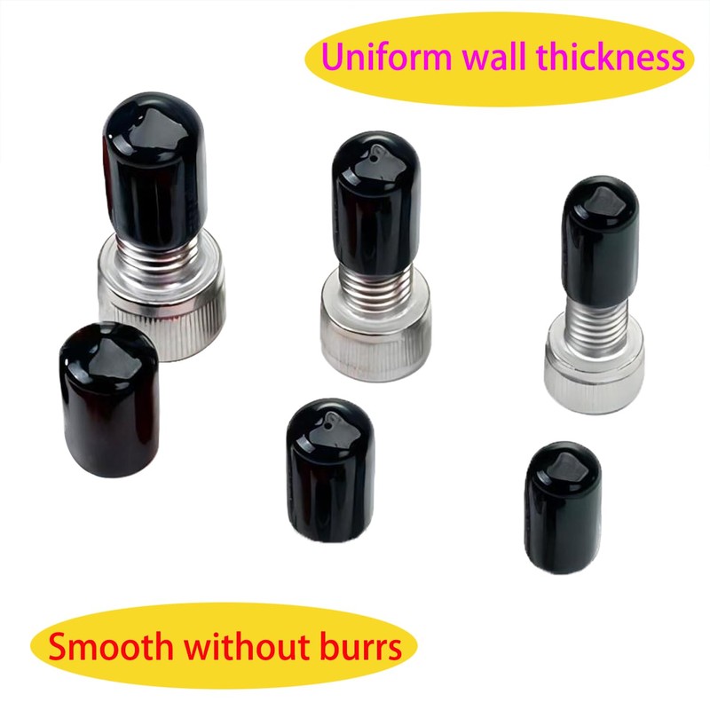Qrity Pack of 20 Rubber End Caps, Thread Protection Cap,