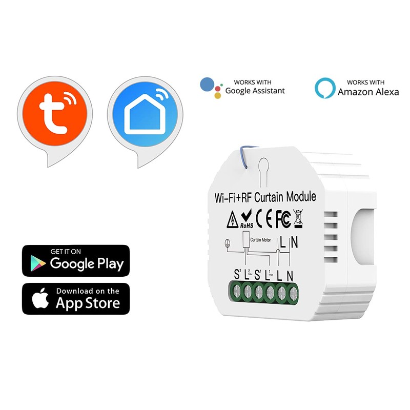 WIFI Rollladenmodul 2.4G + RF 433 + Steuertaste, WiFi Curtain