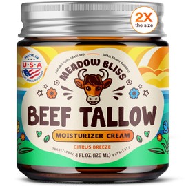 Beef Twill Skin Moisturizer – 100% Grass-Fed Whipped Beef Tallow with Organic Jojoba Oil & Shea Butter | Deeply Nourishing Balm for Dry Skin, Eczema & Rosacea | Natural, Fragrance-Free, Gentle for Face & Body