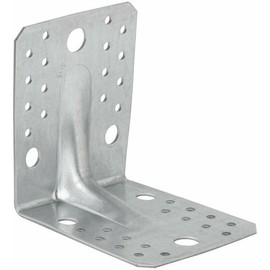 Angle Bracket Heavy Duty 2.5mm Galvanised Steel Metal Corner Braces for Joining, Bracing, and Reinforcing Pack of: 2 Size: 105x105x90x2.5mm