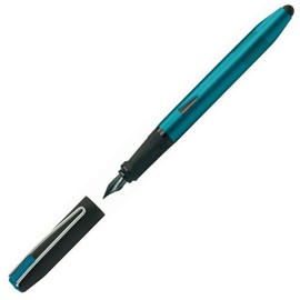 Online Füller Switch Plus, Patronen-Füller & Touchpen in einem, für Tablets & Smartphones, Multifunktions-Stift inkl. Kombi Tintenpatrone, Petrol, Iridiumfeder, Federstärke F