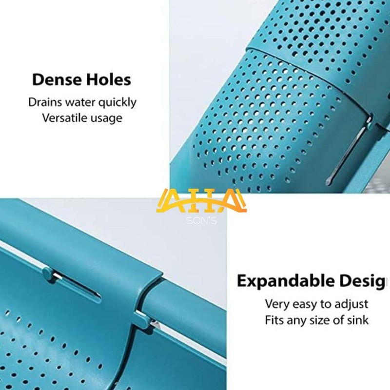 AHASON'S 2 Pack Over The Sink Colander Extendable Baske &
