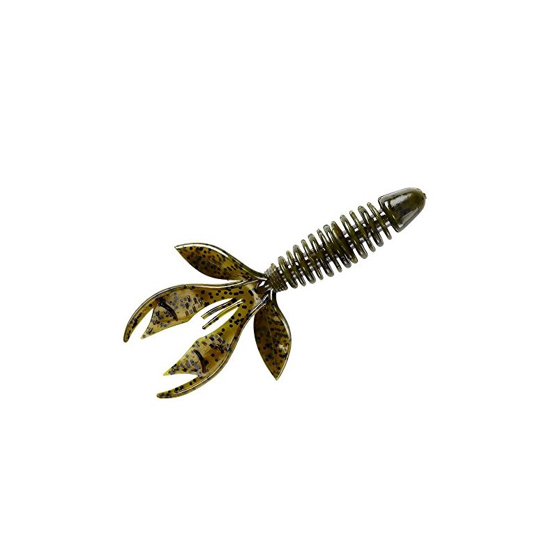 Yum Lures YWHCR408 Wooly Hawg Craw Fishing Bait, Green Pumpkin,