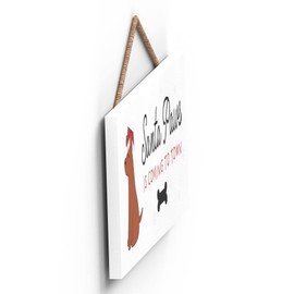 Global Designs SANTA PAWS DOG PET THEMED CHRISTMAS DECORATIONS WOODEN PLAQUE