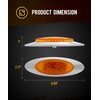 Partsam 10pcs 6.5" LED Marker Lights, Oval Amber 16LED Side
