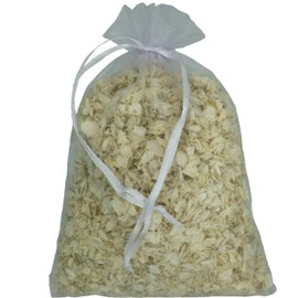 Truly Madly Deeply Cream 1 Litre Natural Biodegradable Delphinium Petals with a White Organza Bag - Wedding Throwing Confetti