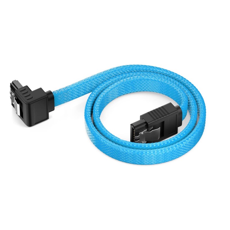 deleyCON 30 cm SATA 3 Cable Nylon 6 Gbit/s Data