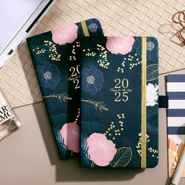2025 Pocket Planner - Pocket Calendar/Planner 2025, Weekly Monthly Planner 2025, 6.3''×3.8'', Jan 2025 - Dec 2025, Pen Loop, Pocket, 2 Book Marks, Elastic Closure, Note Pages