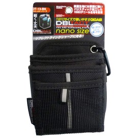 Sankyo Corporation DBLTACT Nano Waist Bag, 2 Tiers, 4.3 inches (110 mm) / 3.5 inches (90 mm) DT-13-BK