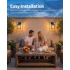 KDG Black Outdoor Waterproof Modern Patio Wall Light Fixtures Set