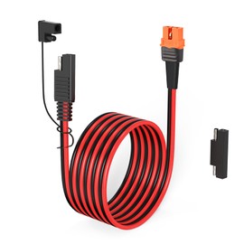 ELFCULB 12AWG XT60i to SAE Adapter Extension Cable with SAE Polarity Reverse Adapter for Portable Power Station Solar Panel Solar Generator(10FT)