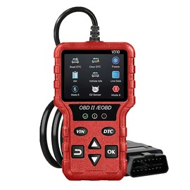 OBD2 Scanner Code Reader, Engine Light Diagnostic Tool, Battery Voltage Tester, Compatible with Cars & Trucks Since 1996