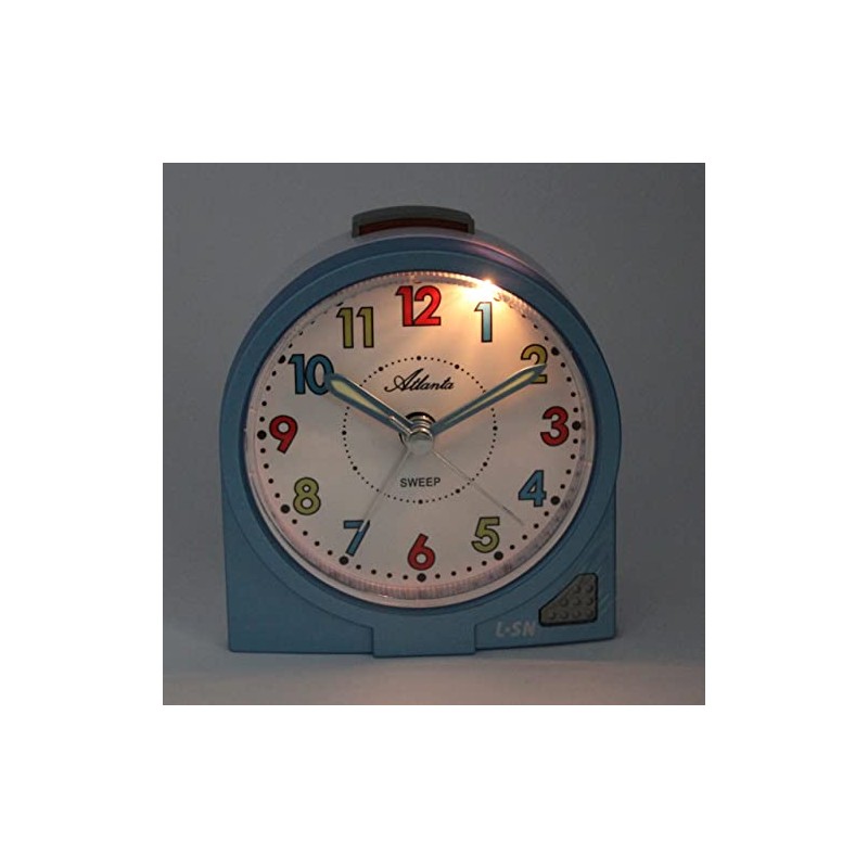 Atlanta Children's Alarm Clock without Ticking Analogue Boys Blue -