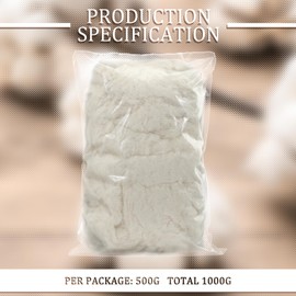 Newwiee Clean Wool Batting Stuffing Wool for Felting Filler Roving Wool for Crafts Needle Cushions Pillow Knitted Stuffed Toys Animals Blending and Dryer Balls, Natural White(4.4 lb)