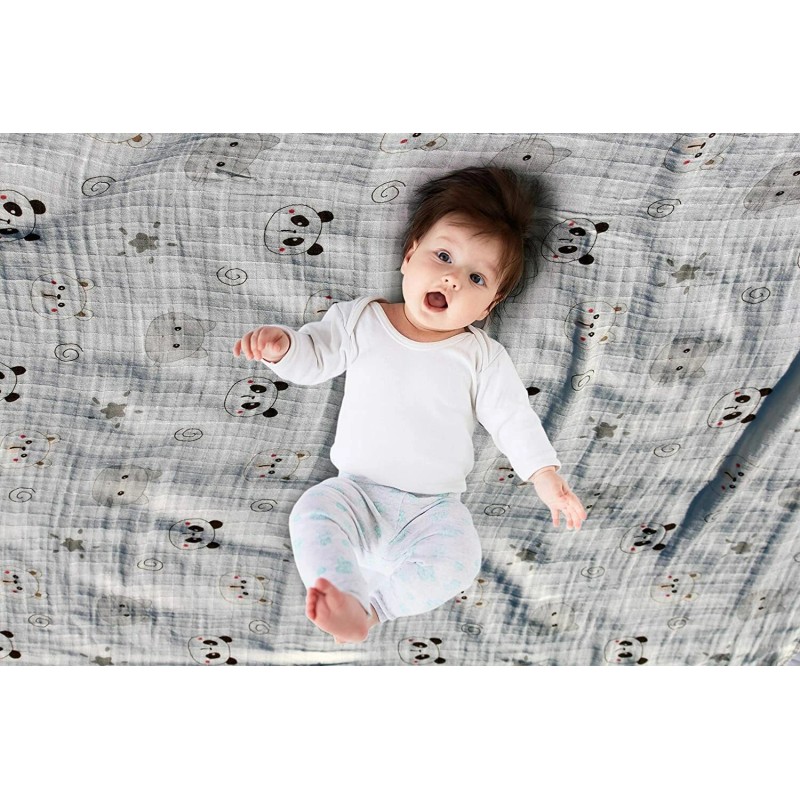 Bellvy Creations Organic Bamboo Muslin Cotton Baby Swaddle Wrap Receiving