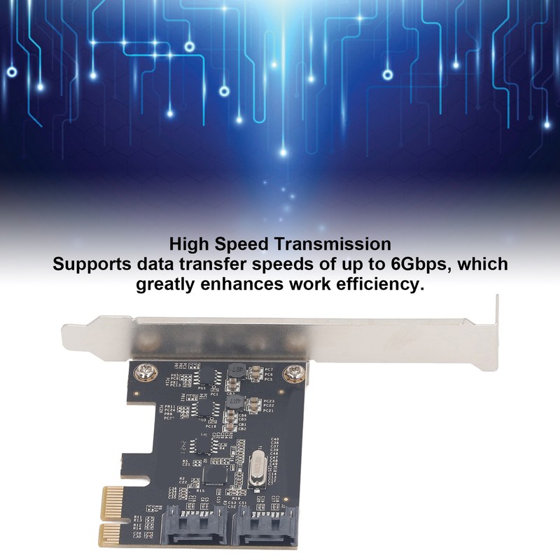 PCI E to SATA Adapter Card 2 Port 6Gbps PCIE3.1x1