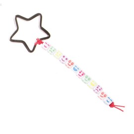 Baker Ross FE294 Cube Funny Face Beads - Pack of 300, Multi Coloured Embellishments for Children's Jewellery Making, Arts Crafts and Crafting Activities