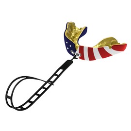 OPRO Instant Custom-Fit Mouth Guard + Strap, Dentist Mouthguard, Revolutionary Fitting Technology for Ultimate Comfort, Protection and Fit for Football, Hockey, Lacrosse, Contact Sports (USA, Adult)